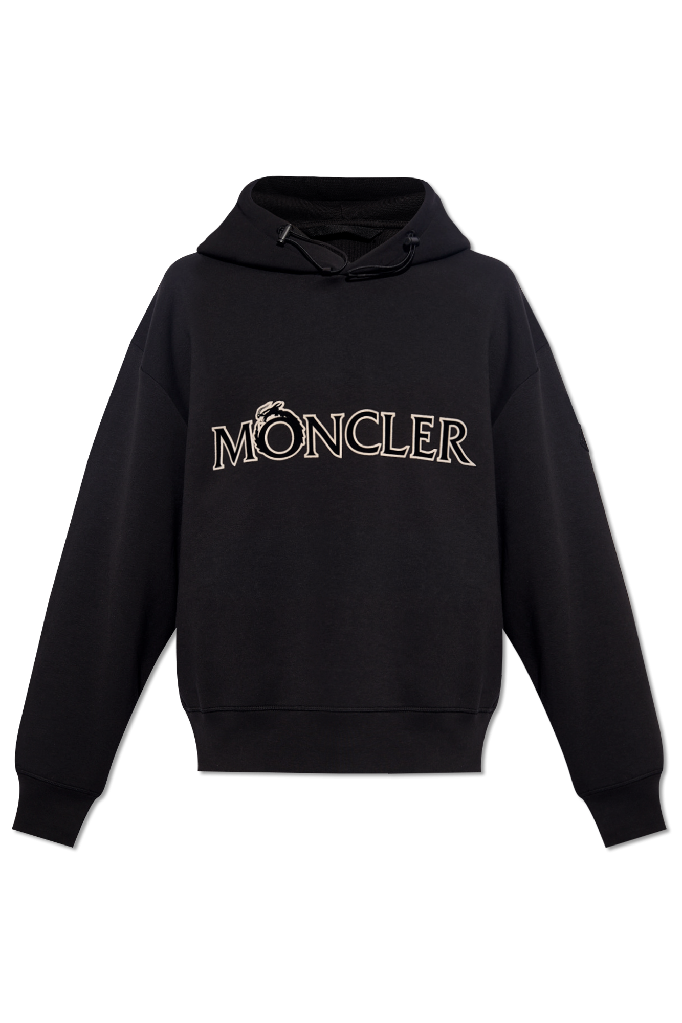 accessories T Shirts Moncler Black men storage footwear Black cotton Garage hoodie from featuring a hood SchaferandweinerShops Denmark